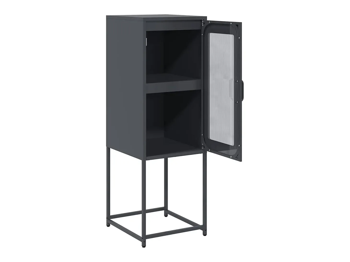 Aparador de acero laminado en frío gris antracita 36x39x107 cm