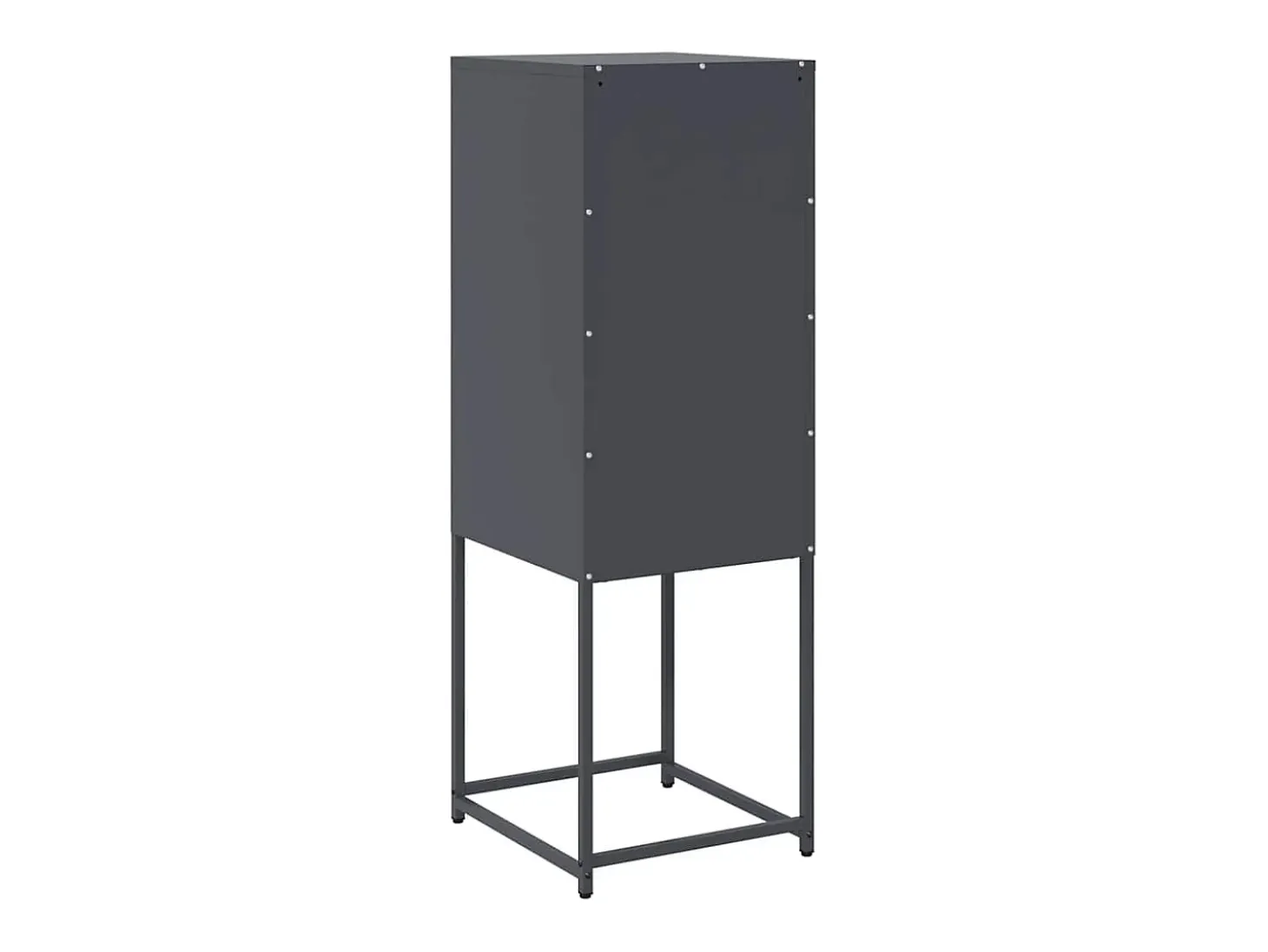 Aparador de acero laminado en frío gris antracita 36x39x107 cm