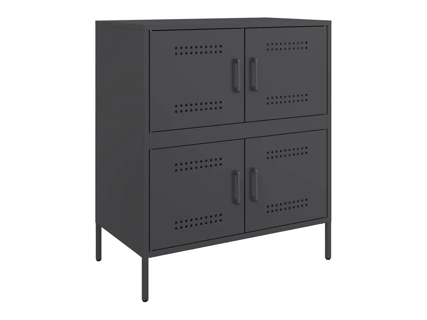 Aparador de acero negro 68x39x79 cm