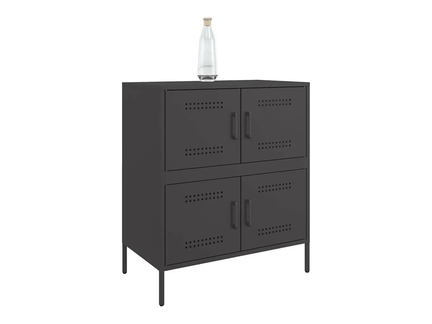Aparador de acero negro 68x39x79 cm
