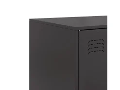 Aparador de acero negro 67x39x95 cm