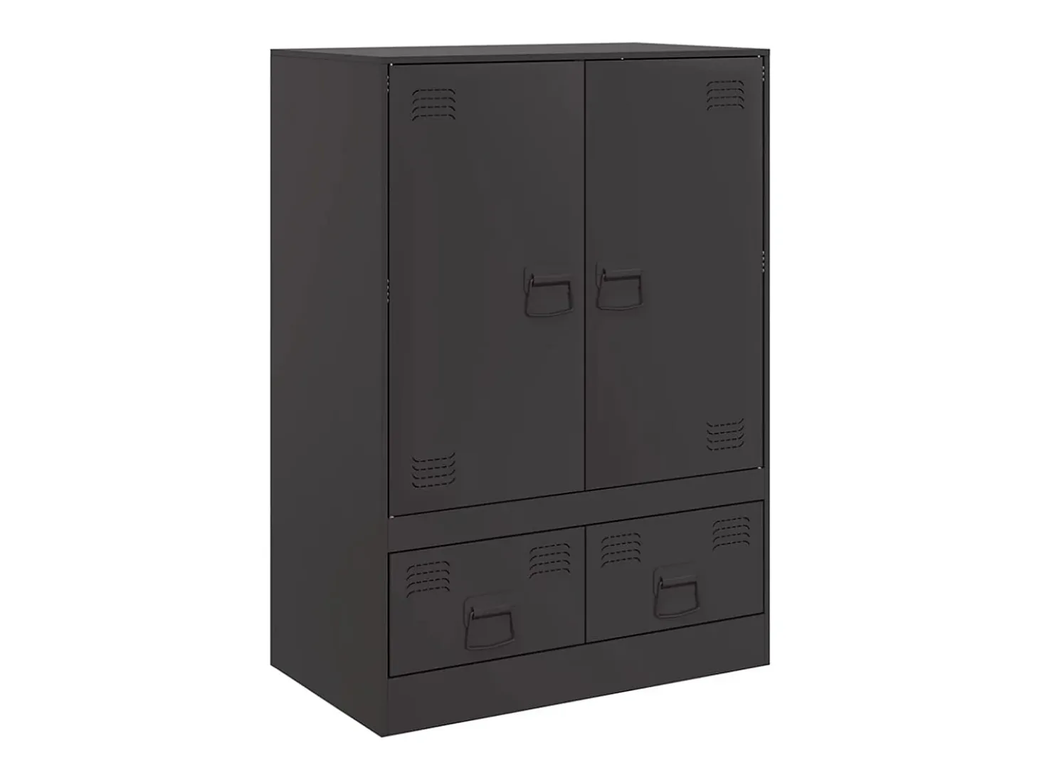 Aparador de acero negro 67x39x95 cm