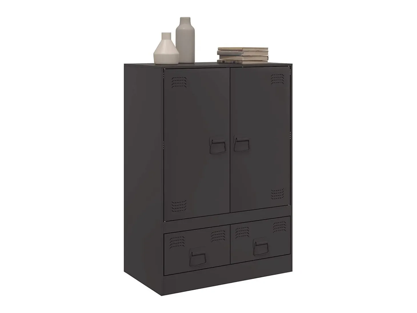 Aparador de acero negro 67x39x95 cm