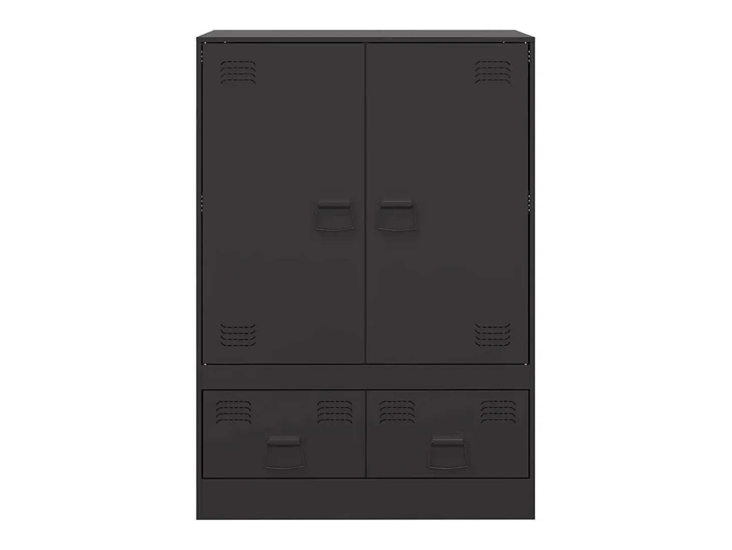 Aparador de acero negro 67x39x95 cm