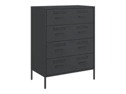 Aparador de acero negro 68x39x89 cm