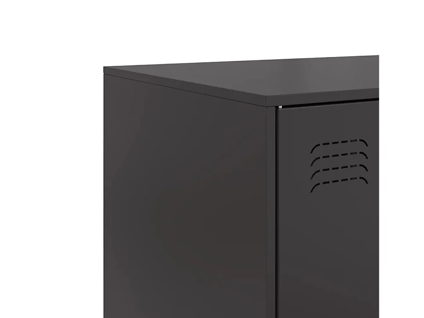 Aparador de acero negro 67x39x107 cm