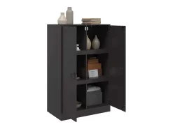 Aparador de acero negro 67x39x107 cm