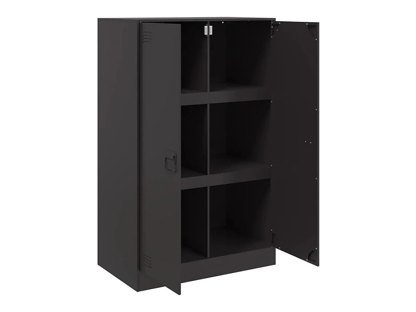 Aparador de acero negro 67x39x107 cm