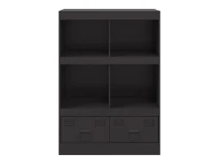Aparador de acero negro 67x39x95 cm