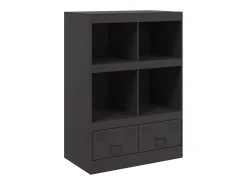 Aparador de acero negro 67x39x95 cm