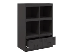 Aparador de acero negro 67x39x95 cm