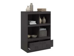 Aparador de acero negro 67x39x95 cm
