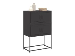 Aparador de acero negro 68,5x38,5x107 cm