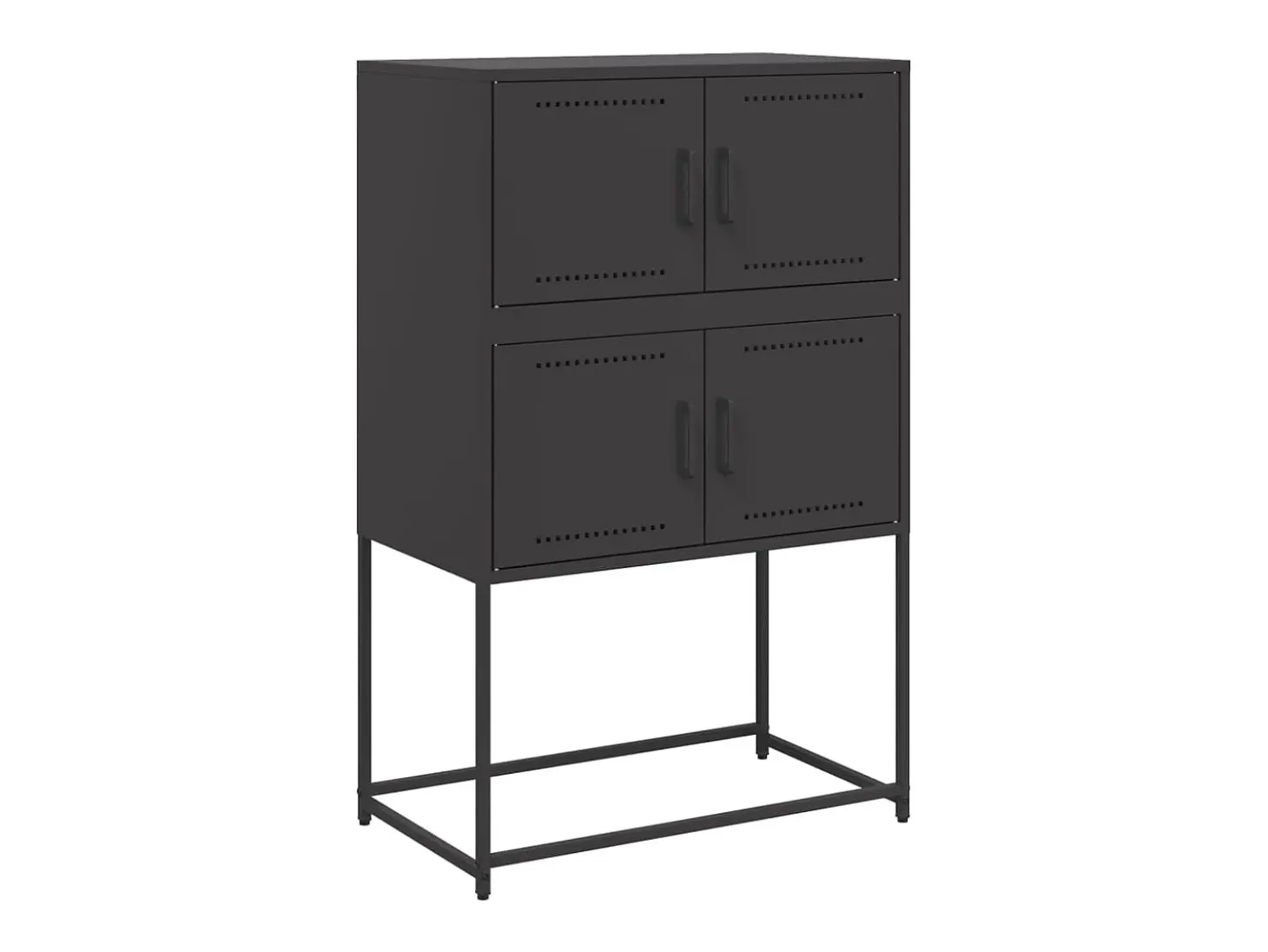 Aparador de acero negro 68,5x38,5x107 cm