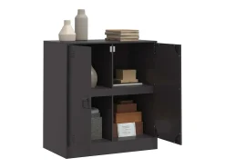 Aparador de acero negro 67x39x73 cm