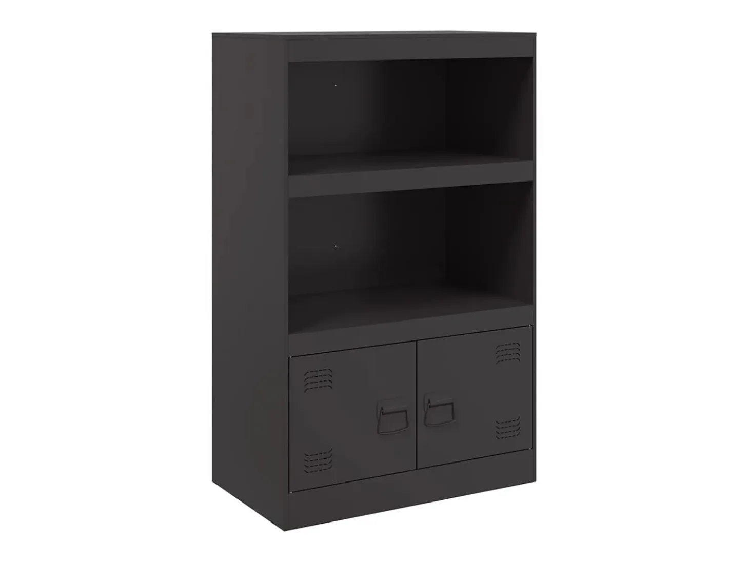Aparador de acero negro 67x39x107 cm ES669852