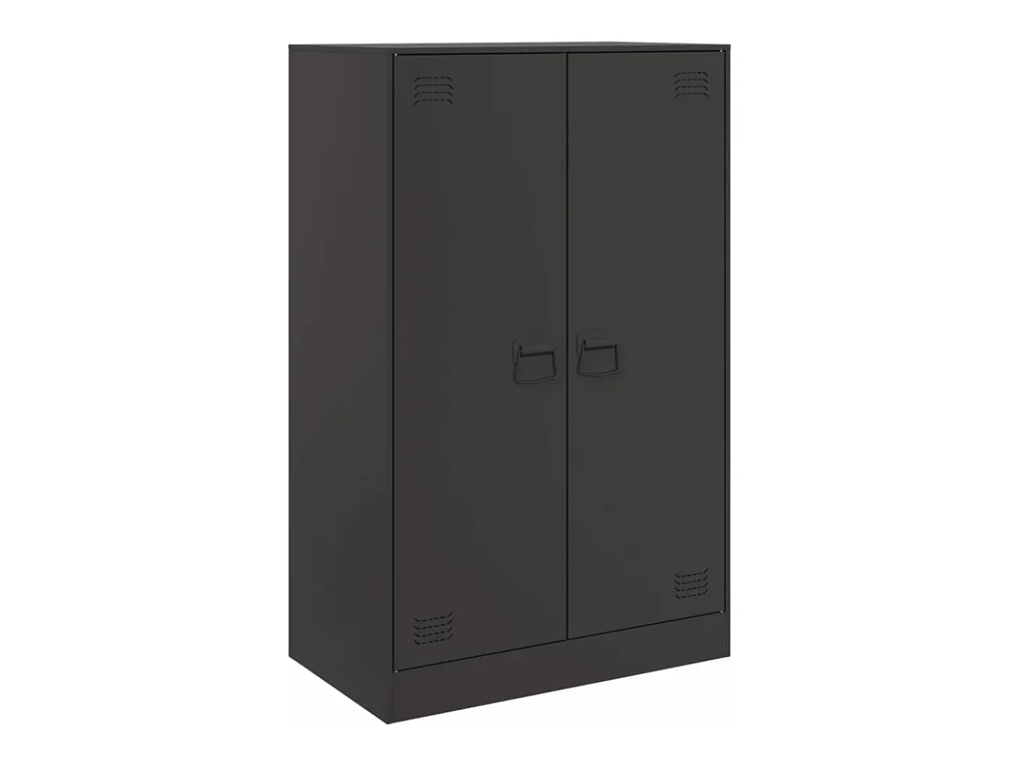 Aparador de acero negro 67x39x107 cm ES102358