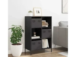 Aparador de acero negro 68x39x103,5 cm