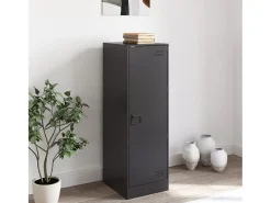 Aparador de acero negro 34,5x39x107 cm