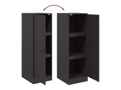 Aparador de acero negro 34,5x39x107 cm