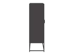 Aparador de acero negro 68x39x123 cm
