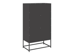 Aparador de acero negro 68x39x123 cm