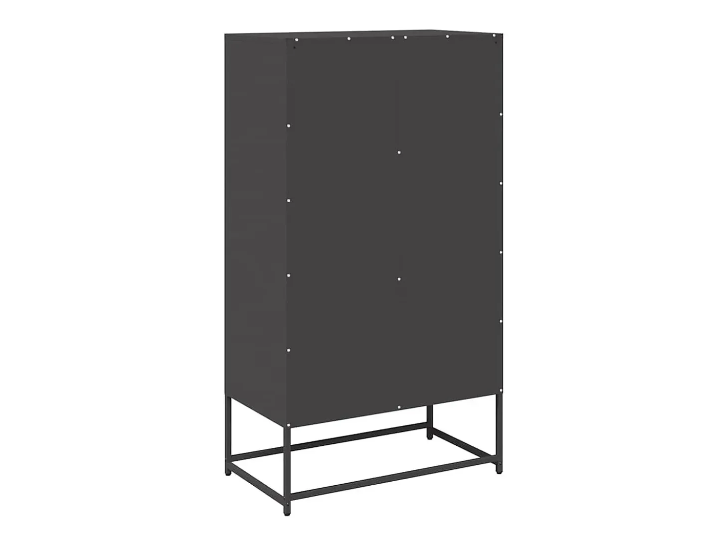 Aparador de acero negro 68x39x123 cm