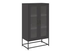Aparador de acero negro 68x39x123 cm