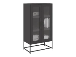 Aparador de acero negro 68x39x123 cm