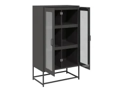 Aparador de acero negro 68x39x123 cm