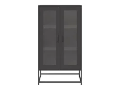 Aparador de acero negro 68x39x123 cm