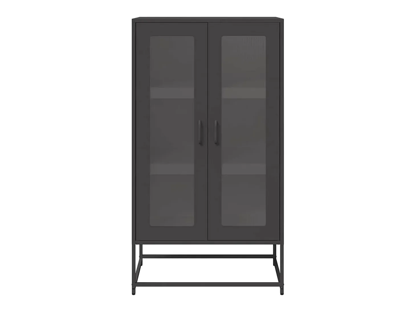 Aparador de acero negro 68x39x123 cm