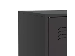 Aparador de acero negro 67x39x83 cm