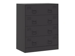 Aparador de acero negro 67x39x83 cm