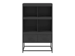Aparador de acero negro 68x39x111,5 cm