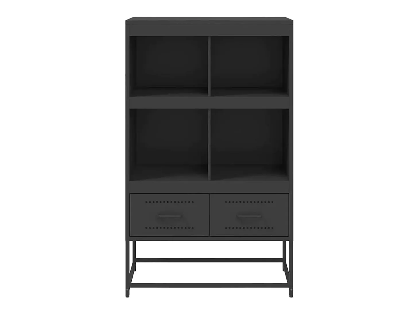 Aparador de acero negro 68x39x111,5 cm