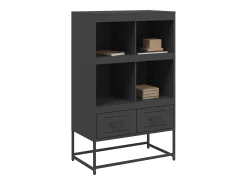 Aparador de acero negro 68x39x111,5 cm