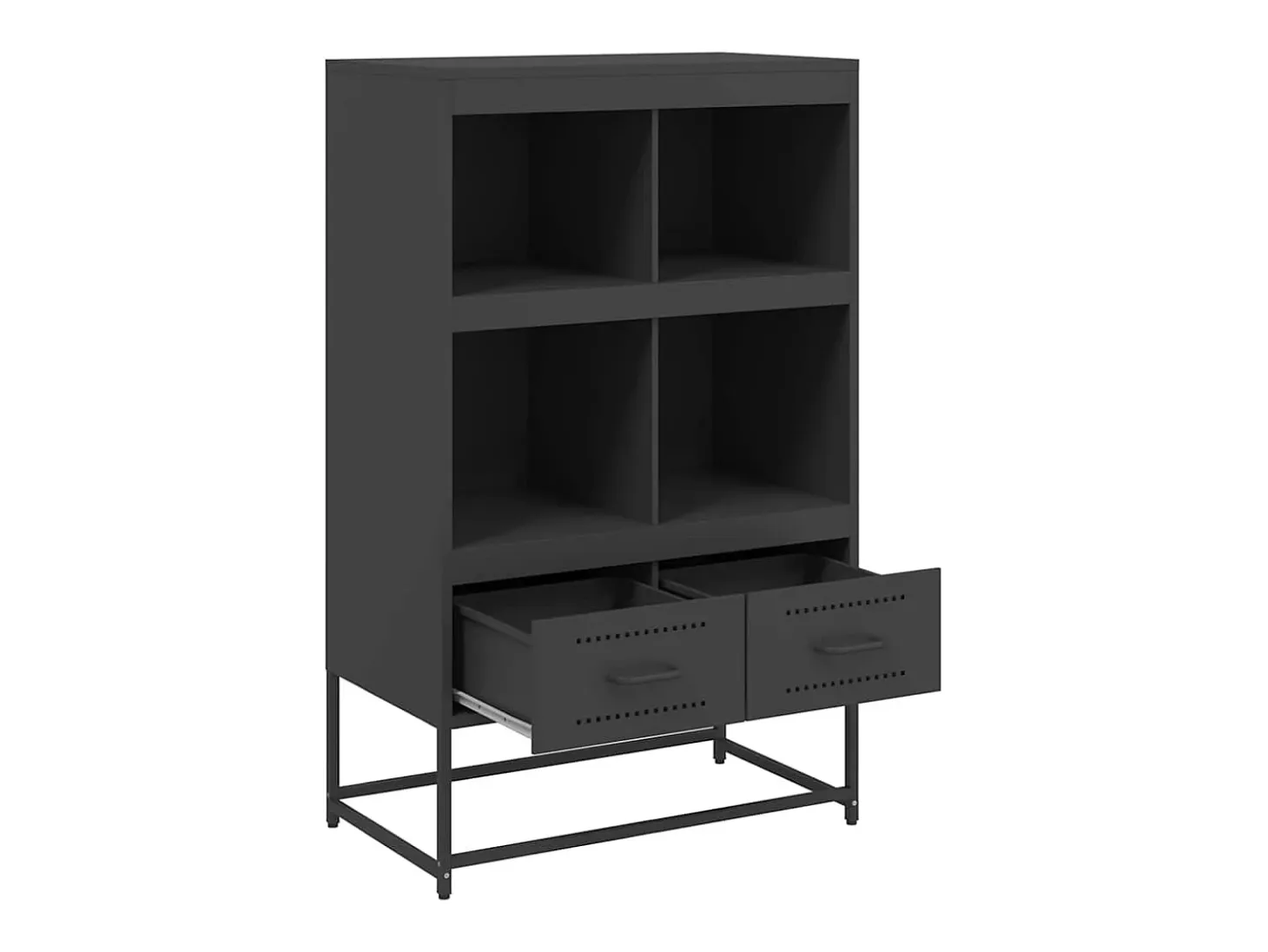 Aparador de acero negro 68x39x111,5 cm