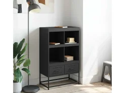 Aparador de acero negro 68x39x111,5 cm