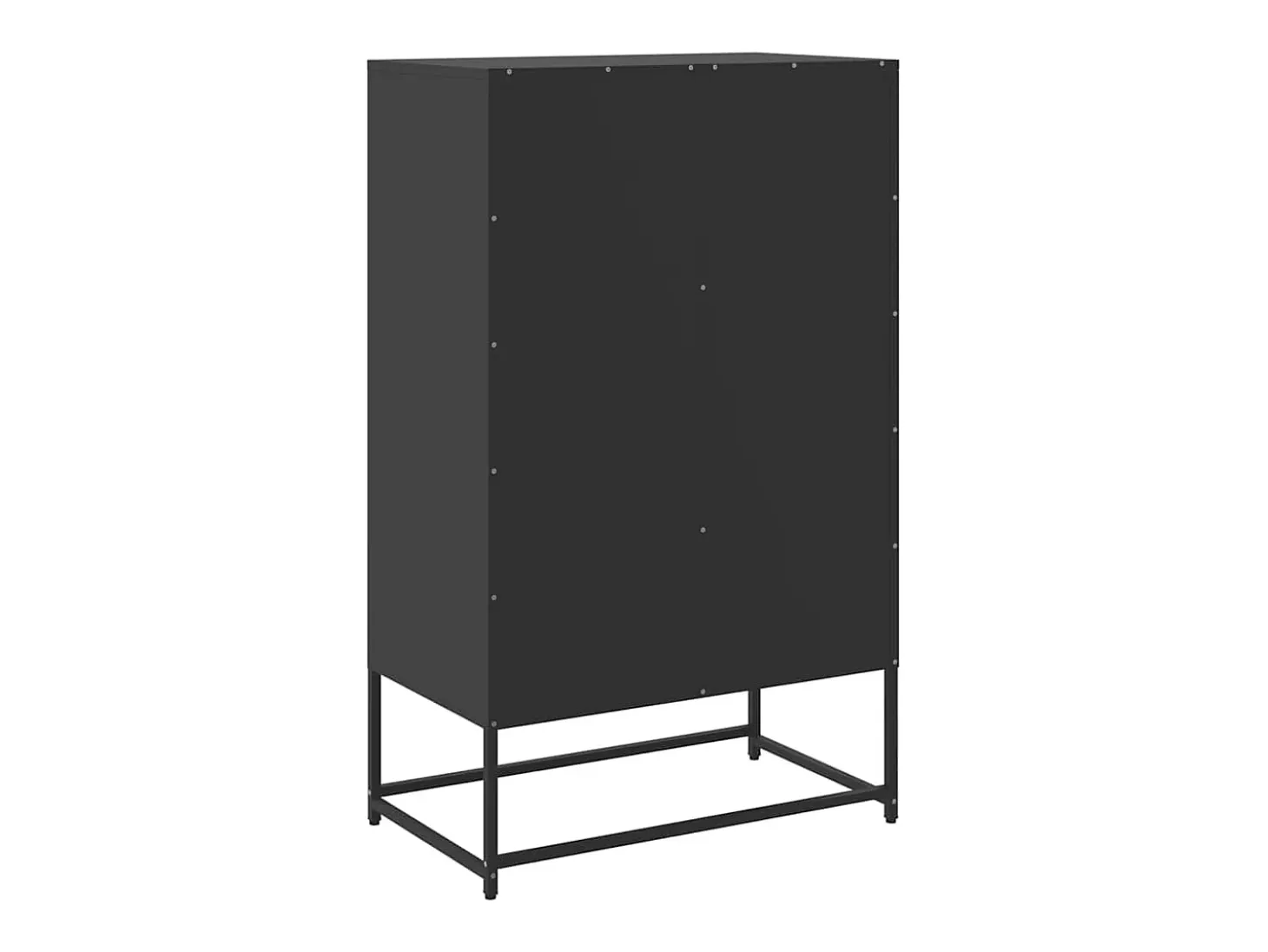 Aparador de acero negro 68x39x111,5 cm