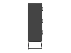 Aparador de acero negro 68x39x123 cm