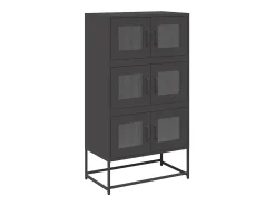 Aparador de acero negro 68x39x123 cm