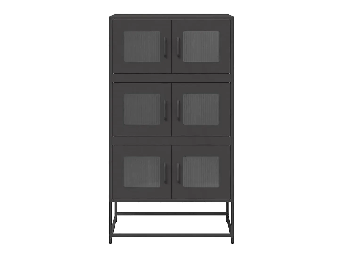 Aparador de acero negro 68x39x123 cm