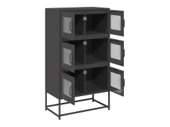 Aparador de acero negro 68x39x123 cm