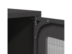 Aparador de acero negro 68x39x123 cm