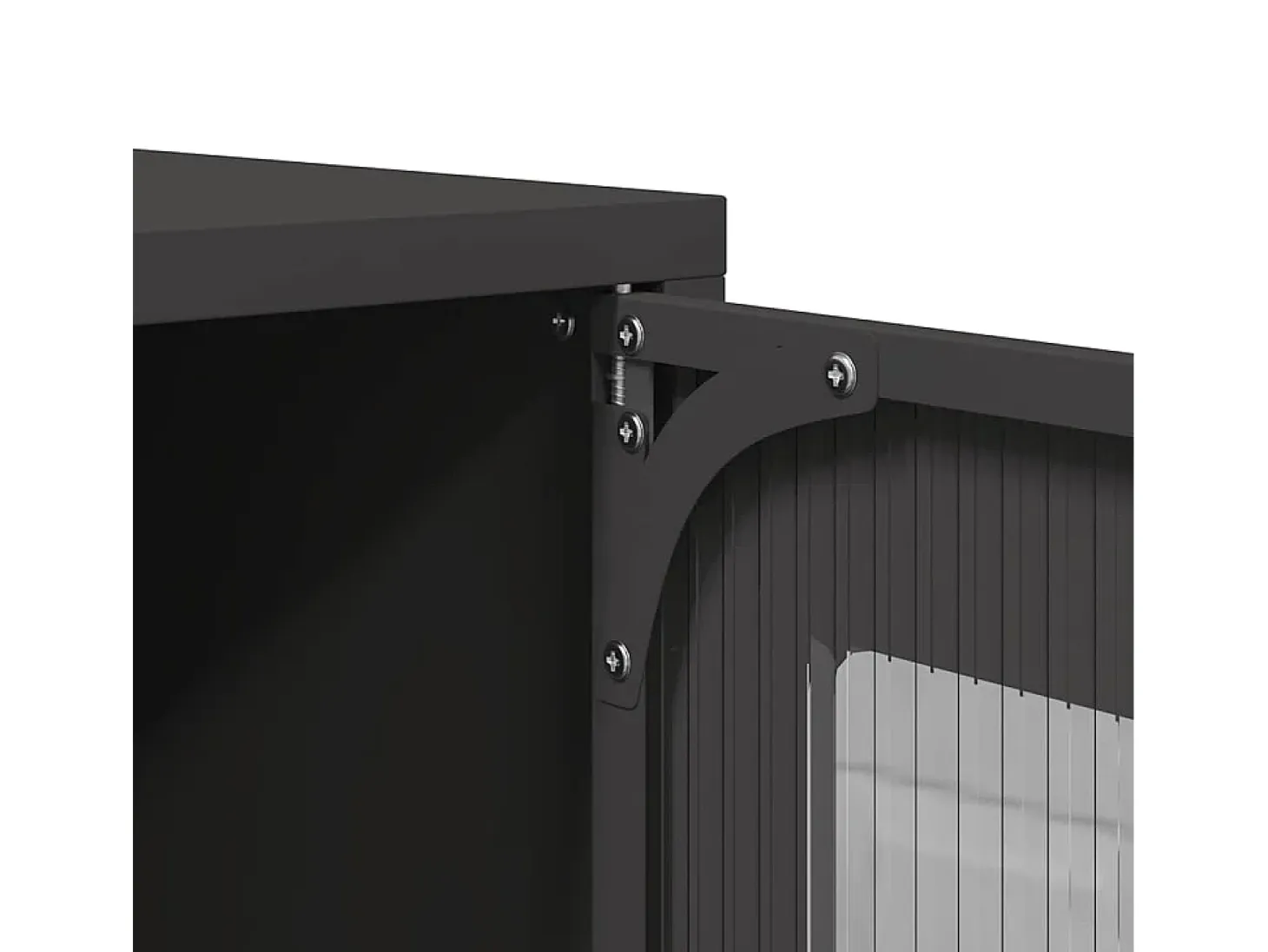 Aparador de acero negro 68x39x123 cm