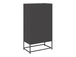 Aparador de acero negro 68x39x123 cm