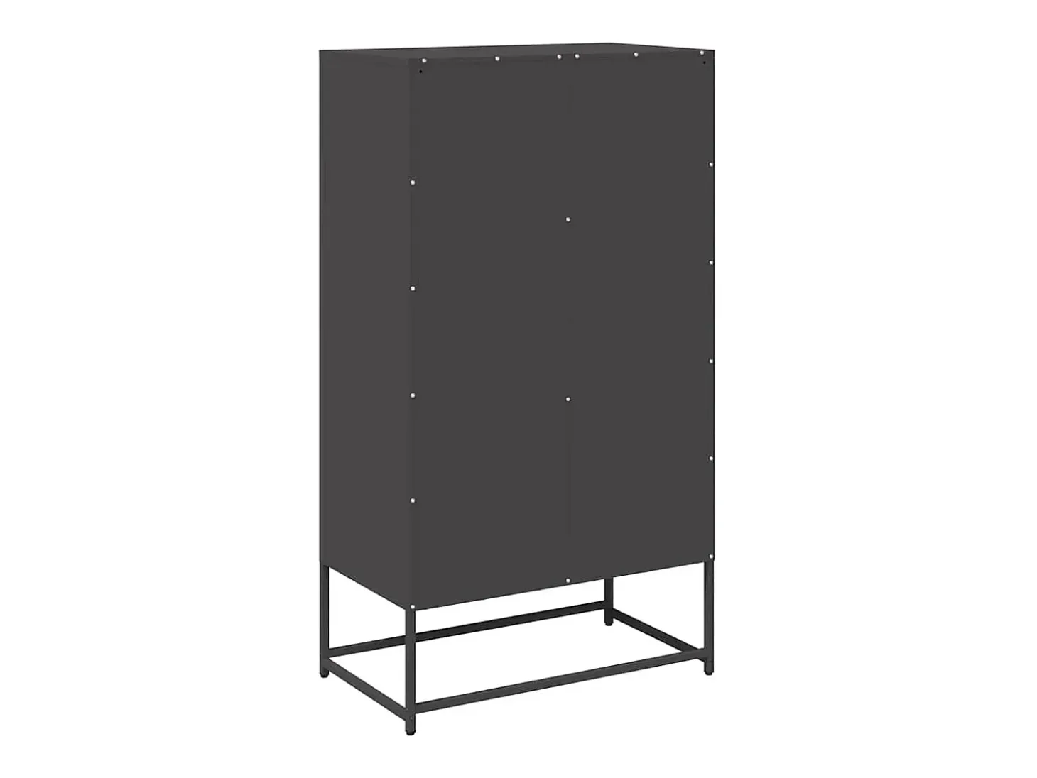 Aparador de acero negro 68x39x123 cm