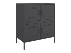 Aparador de acero negro 68x39x79 cm