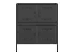 Aparador de acero negro 68x39x79 cm